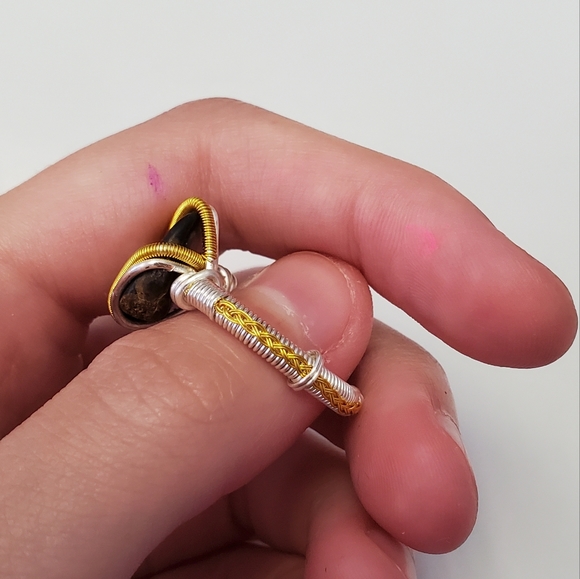 "On the prowl" Tigers eye Handmade ring size 6.5 - Picture 6 of 7
